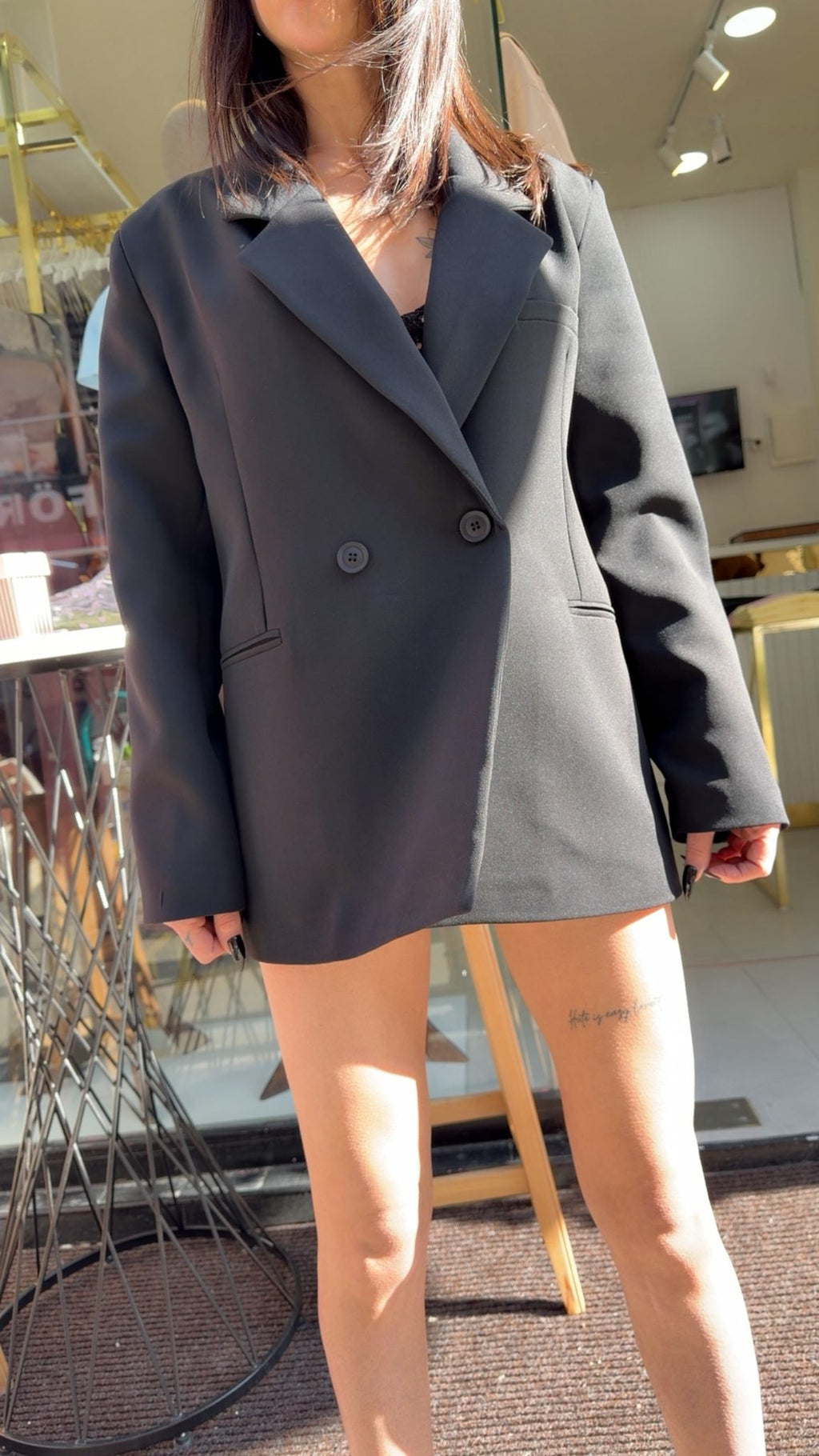 Ürün Başlığı: Siyah Oversize Blazer Ceket