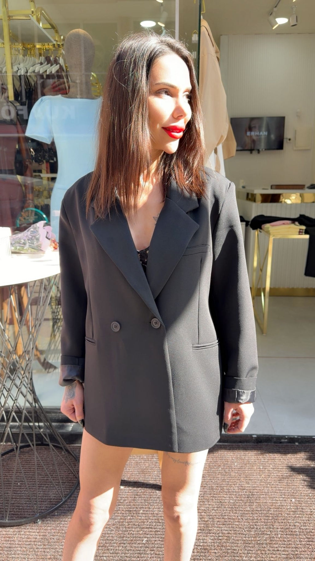 Ürün Başlığı: Siyah Oversize Blazer Ceket